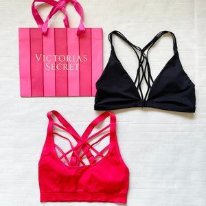 😍 VICTORIA'S SECRET SPORTS BRA STRAPPY SEAMLESS DESIGN | BUNDLE OF 2 SIZE M 😘